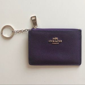 Coach Mini Skinny Purple ID Case
